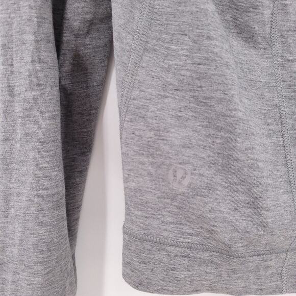 Lululemon Heather Gray Iconic Wrap Sweatshirt Medium EUC - Picture 7 of 11